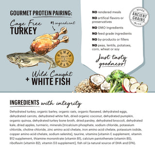 The Honest Kitchen Gourmet Grains Turkey & Fish Recipe Dehydrated Dog Food, 10-lb Box