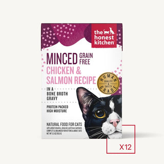 The Honest Kitchen Grain-Free Minced Chicken & Salmon in Bone Broth Wet Cat Food, 5.5-oz, case of 12