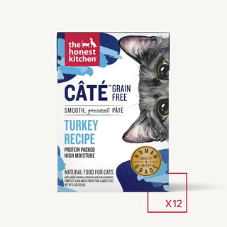 The Honest Kitchen Grain-Free Turkey Pate Wet Cat Food, 5.5-oz, case of 12