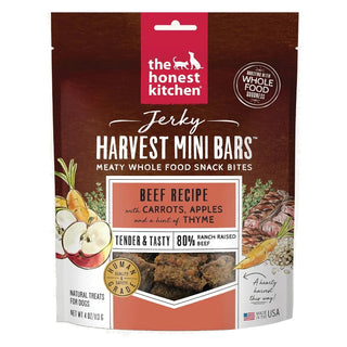 The Honest Kitchen Jerky Harvest Mini Bars Beef Recipe with Carrots & Apples Dog Treats