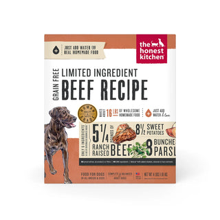 The Honest Kitchen Limited Ingredient Diet Beef Recipe Grain-Free Dehydrated Dog Food, 4-lb Box