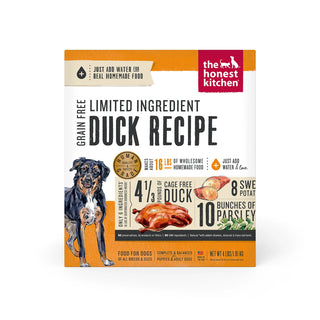 The Honest Kitchen Limited Ingredient Diet Duck Recipe Grain-Free Dehydrated Dog Food, 4-lb Box