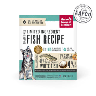 The Honest Kitchen Limited Ingredient Diet Fish Recipe Grain-Free Dehydrated Dog Food, 4-lb Box