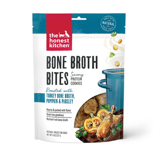 The Honest Kitchen Turkey Bone Broth Bites with Pumpkin & Parsley Dog Treats, 8-oz bag