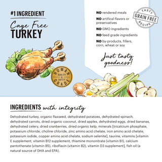 The Honest Kitchen Turkey Recipe Grain-Free Dehydrated Dog Food, 7-lb Box