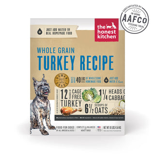 The Honest Kitchen Whole Grain Turkey Recipe Dehydrated Dog Food, 10-lb Box