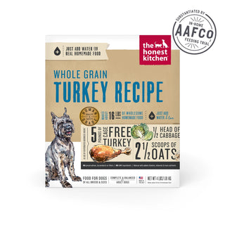 The Honest Kitchen Whole Grain Turkey Recipe Dehydrated Dog Food, 4-lb Box