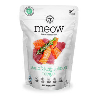 The New Zealand Natural Pet Food Co. Meow Lamb & King Salmon Recipe Freeze-Dried Cat Food, 9.9-oz bag