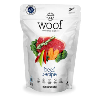 The New Zealand Natural Pet Food Co. Woof Beef Recipe Freeze-Dried Dog Food, 2.2-lb bag