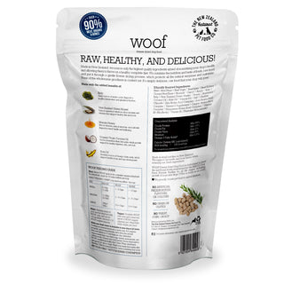 The New Zealand Natural Pet Food Co. Woof Beef Recipe Freeze-Dried Dog Food, 9.9-oz bag