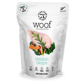 The New Zealand Natural Pet Food Co. Woof Chicken Recipe Freeze-Dried Dog Treats, 1.76-oz bag