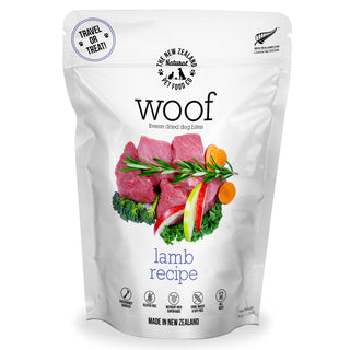 The New Zealand Natural Pet Food Co. Woof Lamb Recipe Freeze-Dried Dog Treats, 1.76-oz bag