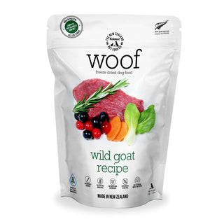 The New Zealand Natural Pet Food Co. Woof Wild Goat Recipe Freeze-Dried Dog Food, 2.2-lb bag