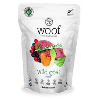 The New Zealand Natural Pet Food Co. Woof Wild Goat Recipe Freeze-Dried Dog Food, 9.9-oz bag