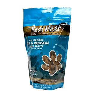 The Real Meat Company 95% Fish & Venison Jerky Dog Treats, 12-oz Bag