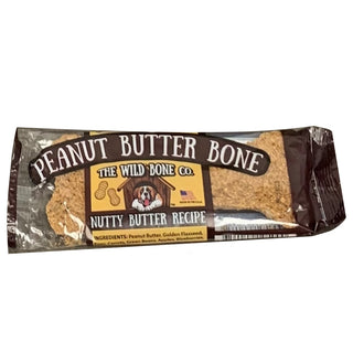 The Wild Bone Co. Peanut Butter Bone Dog Treats, 24-Count Case