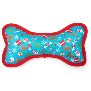 The Worthy Dog Winter Wonderland Bone Dog Toy, Large