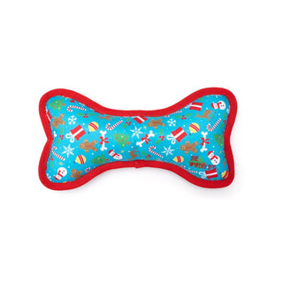 The Worthy Dog Winter Wonderland Bone Dog Toy, Small