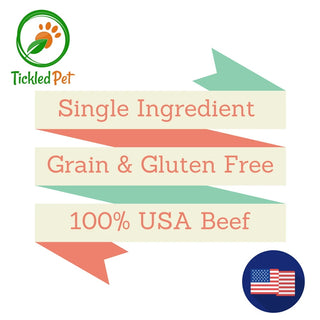 Tickled Pet Roasted Beef Jerky USA Dog Treats, 8-oz Bag