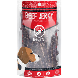 Tickled Pet Roasted Beef Jerky USA Dog Treats, 8-oz Bag