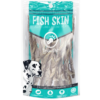 Tickled Pet Icelandic Cod Skin Rolls Natural Dog Chews, 6-oz Bag