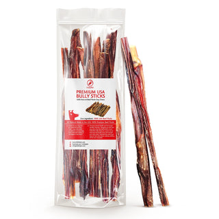 Tickled Pet USA Bully Sticks Dog Treats, 12-Inch, 8-oz Bag