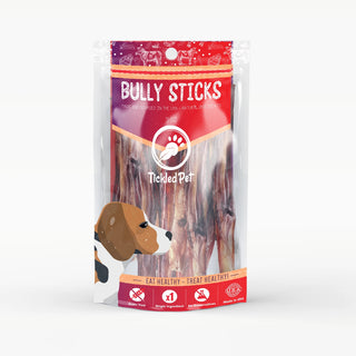 Tickled Pet USA Bully Sticks Dog Treats, 6-Inch, 8-oz Bag