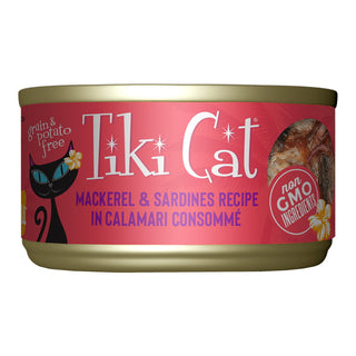 Tiki Cat Makaha Grill Mackerel & Sardine in Calamari Consomme Grain-Free Canned Cat Food, 2.8-oz, Case of 12