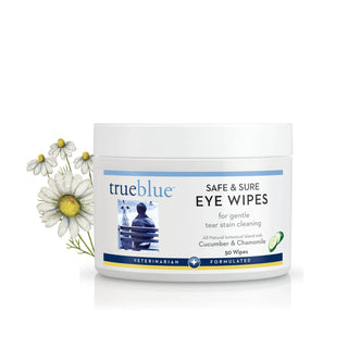 True Blue Safe & Sure Eye Wipes for Dogs, 50-Count