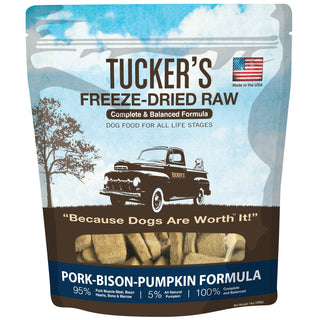 Tucker's Pork-Bison-Pumpkin Freeze-Dried Dog Food, 14-oz Bag