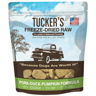 Tucker's Pork-Duck-Pumpkin Freeze-Dried Dog Food, 14-oz Bag