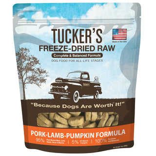 Tucker's Pork-Lamb-Pumpkin Freeze-Dried Dog Food, 14-oz Bag