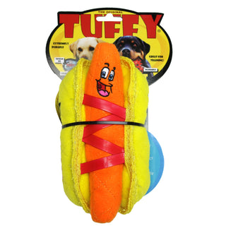 Tuffy Funny Food HotDog Dog Toy