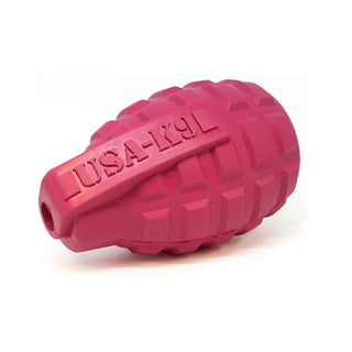 USA-K9 Grenade Pink Durable USA Dog Toy & Treat Dispenser, Large