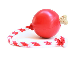 USA-K9 Red Cherry Bomb Durable USA Dog Toy & Treat Dispenser, Large