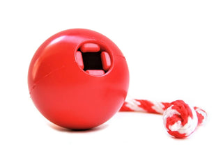 USA-K9 Red Cherry Bomb Durable USA Dog Toy & Treat Dispenser, Large