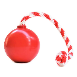 USA-K9 Red Cherry Bomb Durable USA Dog Toy & Treat Dispenser, Large