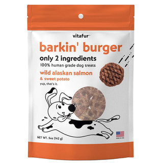 Vitafur Barkin Nature's Wild Alaskan Salmon & Sweet Potato Dog Treats, 5-oz bag