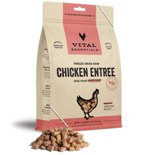 Vital Essentials Freeze-Dried Raw Chicken Mini Nibs Dog Food, 14-oz bag