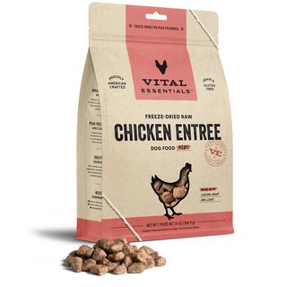 Vital Essentials Freeze-Dried Raw Chicken Entree Nibs Dog Food, 14-oz Bag