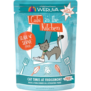 Weruva Cats in the Kitchen Cat Times At Fridgemont with Duck & Tuna Grain-Free Cat Food Pouches, 3-oz pouch, case of 12