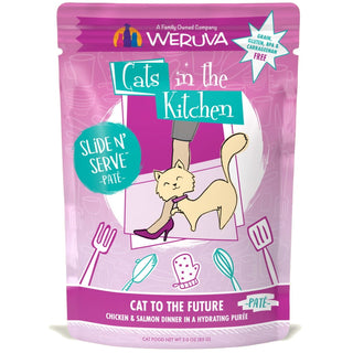 Weruva Cats in the Kitchen Cat to The Future with Chicken & Salmon Grain-Free Cat Food Pouches, 3-oz pouch, case of 12