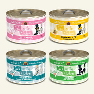 Weruva Cats in the Kitchen Cuties Variety Pack Grain-Free Canned Cat Food, 6-oz, case of 24