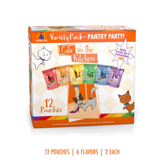 Weruva Cats in the Kitchen Pantry Party Pouch Variety Pack Cat Food Pouches, 3-oz pouch, case of 12