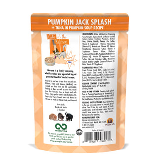 Weruva Cats in the Kitchen Pumpkin Jack Splash Tuna in Pumpkin Soup Grain-Free Cat Food Pouches, 3-oz pouch, case of 12