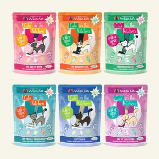 Weruva Cats in the Kitchen The Brat Pack Variety Pack Cat Food Pouches, 3-oz pouch, case of 12