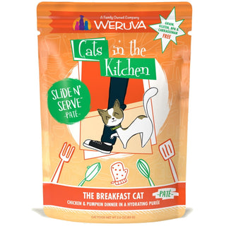 Weruva Cats in the Kitchen The Breakfast Cat with Chicken & Pumpkin Grain-Free Cat Food Pouches, 3-oz pouch, case of 12