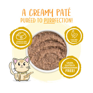 Weruva Classic Cat Pate Press Your Dinner with Chicken Wet Cat Food, 5.5-oz can, Case of 8