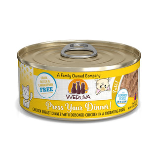 Weruva Classic Cat Pate Press Your Dinner with Chicken Wet Cat Food, 5.5-oz can, Case of 8