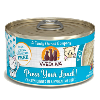 Weruva Classic Cat Press Your Lunch! Chicken Pate Canned Cat Food, 3-oz can, Case of 12